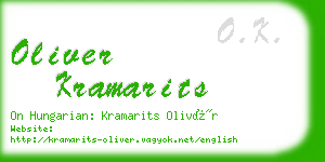 oliver kramarits business card